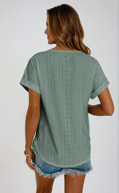 Women's Lace Trim Blouse