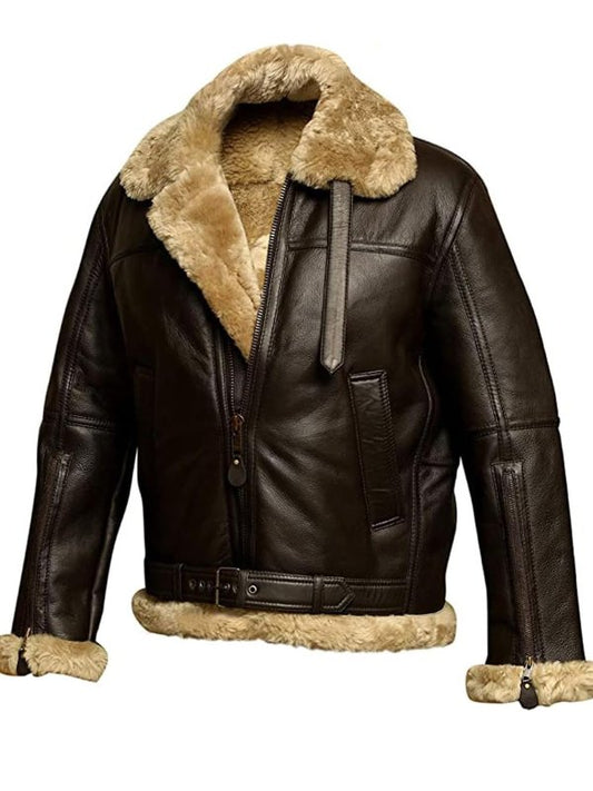 Ayden | Warm leather jacket for men