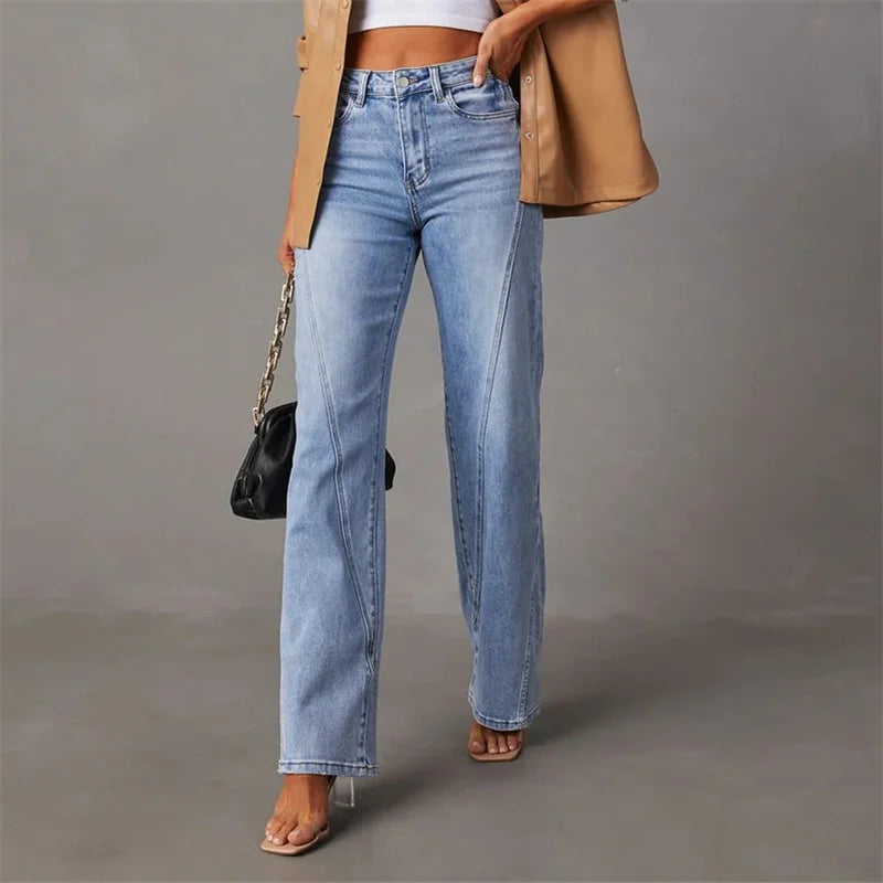 Beatrix | Women's High Waist Straight Jeans for Elegant Outfits