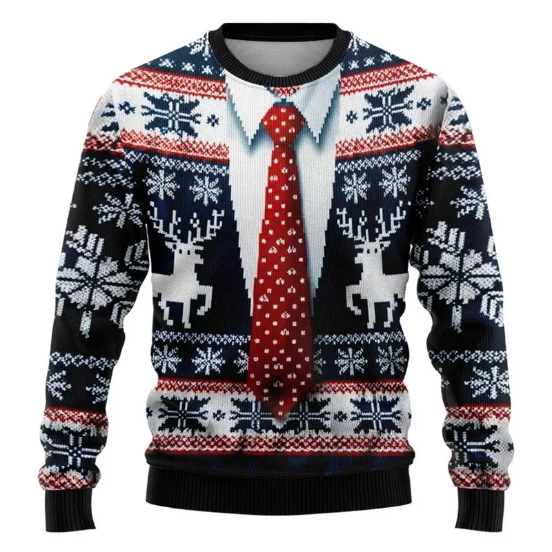 3D Printed Christmas Crewneck Sweat