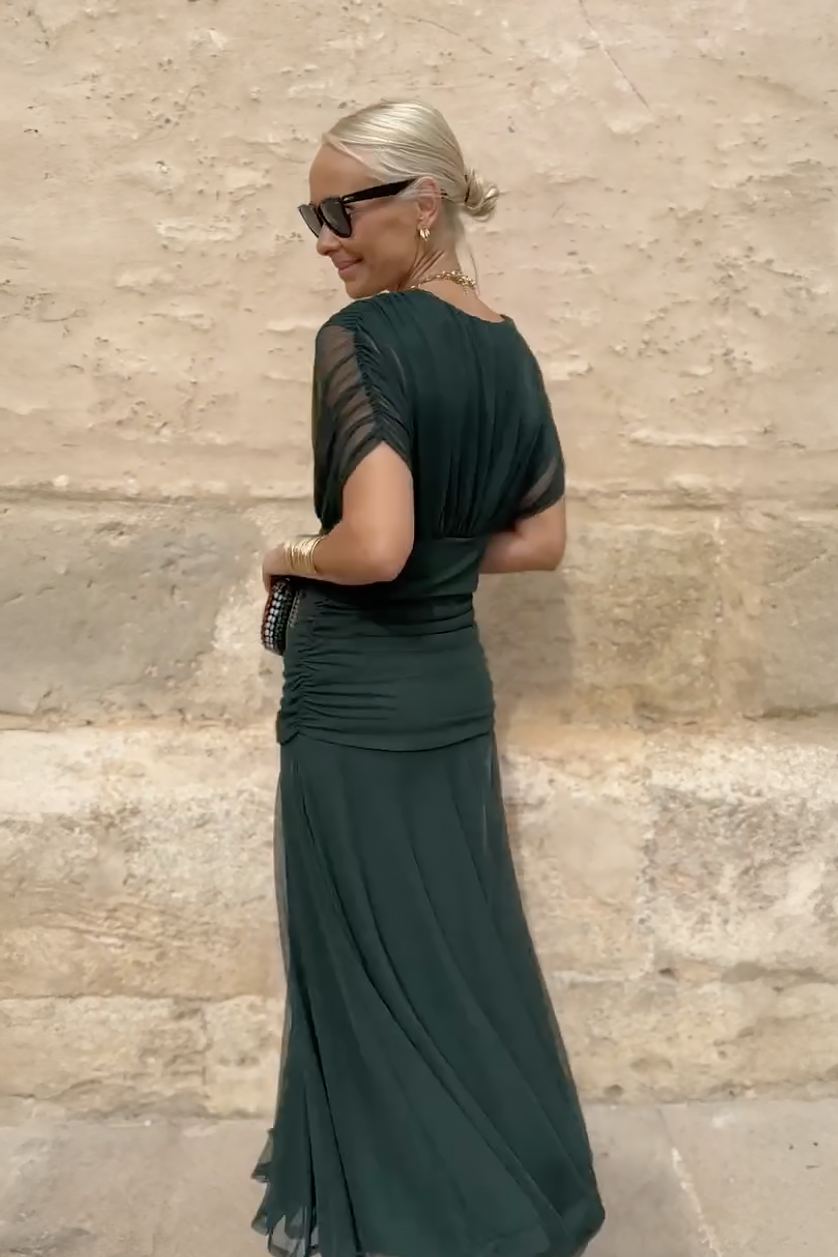 Beautiful V-neck Formal Evening Maxi Dress