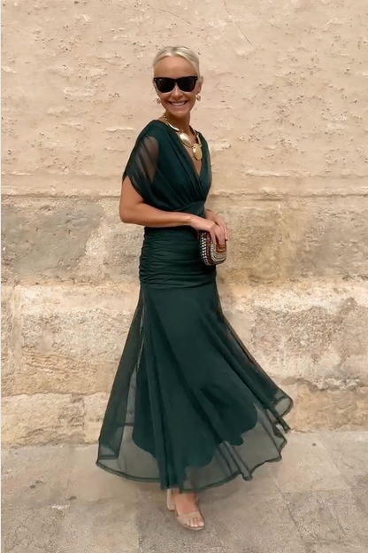 Beautiful V-neck Formal Evening Maxi Dress