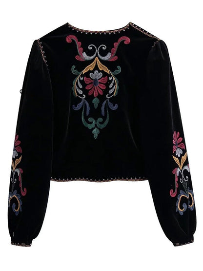 Capucine | Short Jacket with Floral Patterns — Feminine Elegance & Originality