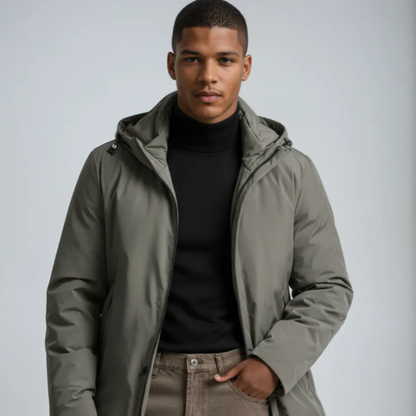 Waterproof Men's Slim Fit Insulated Hooded Coat