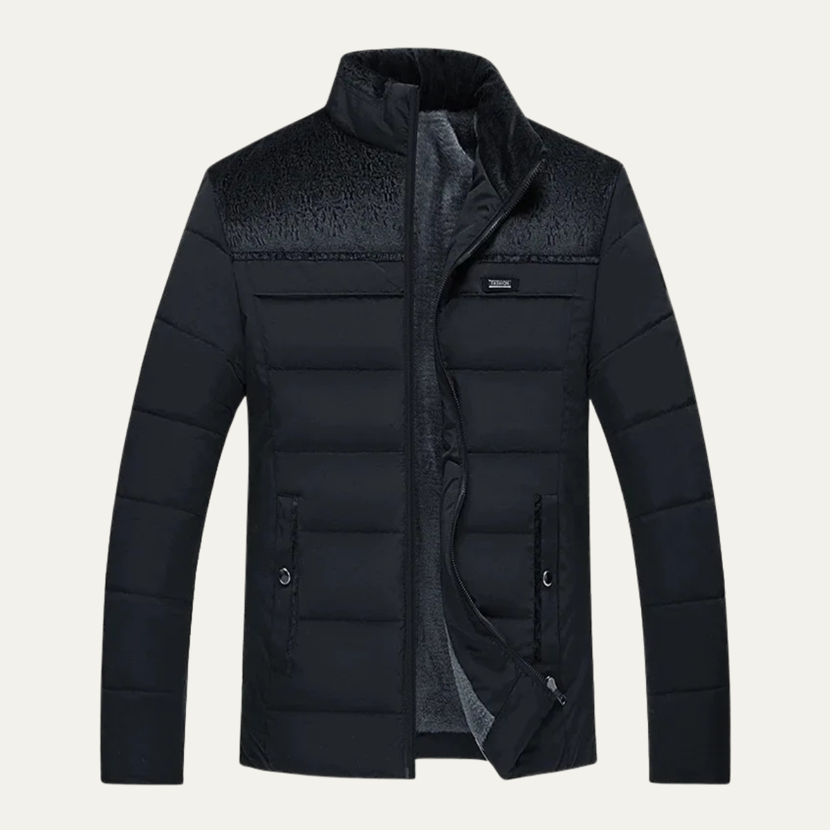 Warm Men's Padded Puffer Zip Jacket - Nocini