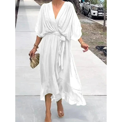 Women V-Neck Dress | Stylish Silk Chiffon