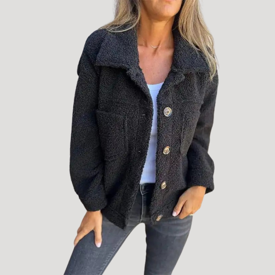 Women's Teddy Fleece Jacket – Fashionable Sherpa Transitional Jacket for Everyday and Leisure