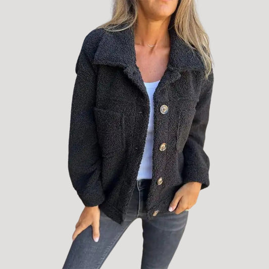 Women's Teddy Fleece Jacket – Fashionable Sherpa Transitional Jacket for Everyday and Leisure