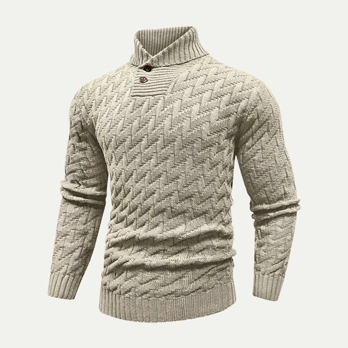Warm Men's Crew Neck Wool Knit Sweater