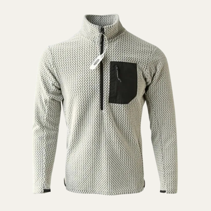 Warm Men's Fleece Pullover with Pocket