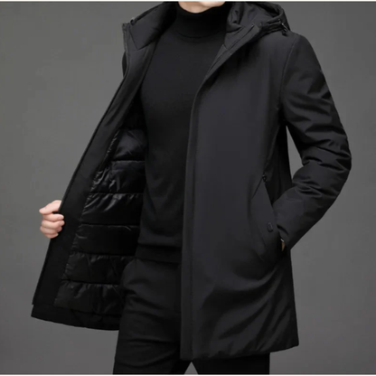 Waterproof Men's Slim Fit Insulated Hooded Coat