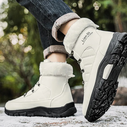 Warm Insulated Men's Snow Boots with Fur Lining