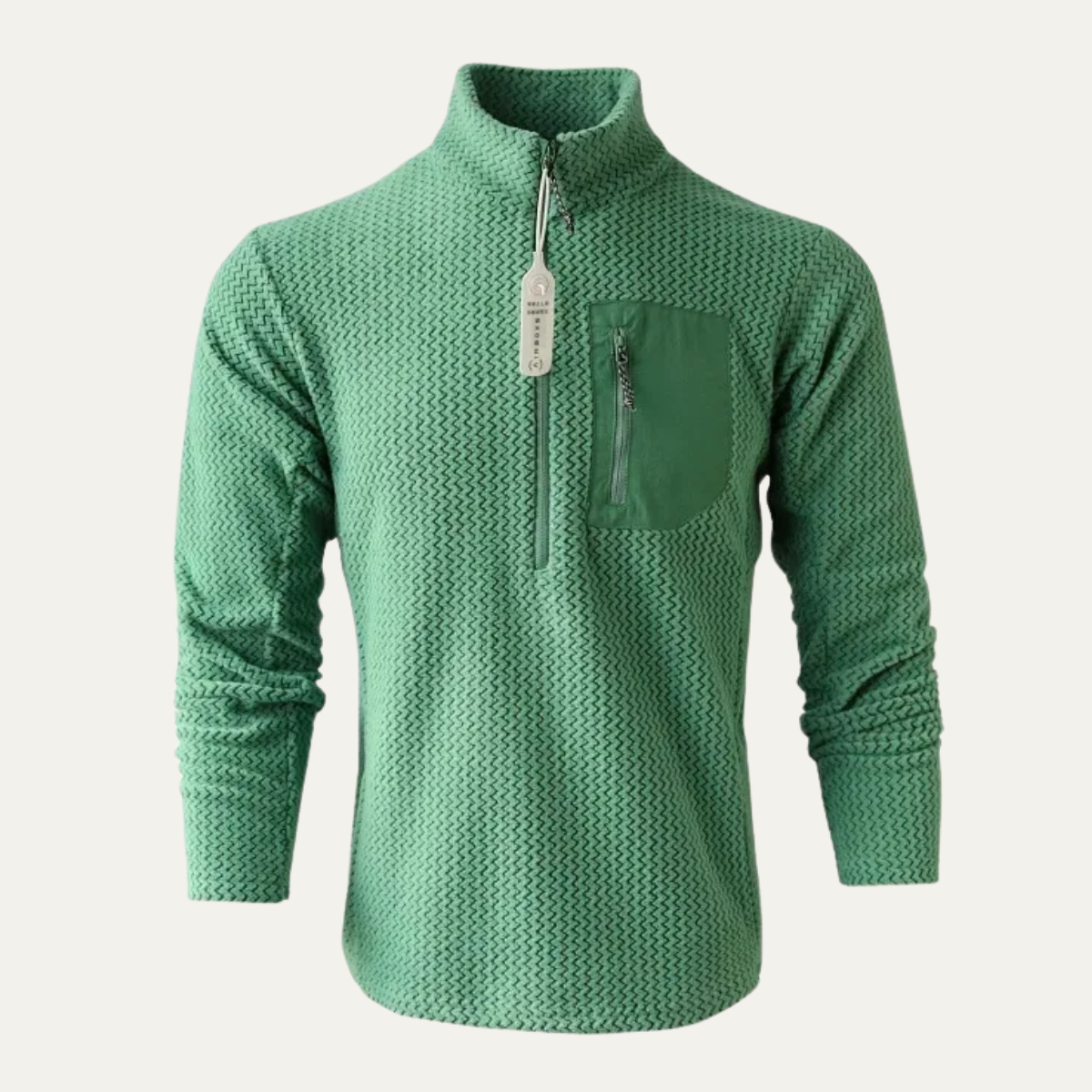 Warm Men's Fleece Pullover with Pocket