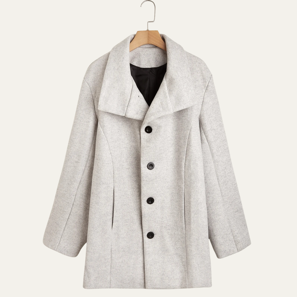 Warm Men's Wool Blend Winter Long Coat