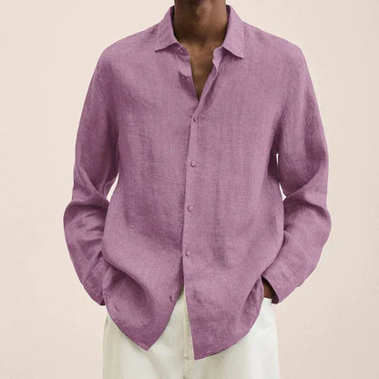 Versatile and lightweight linen shirt for men, elegantly styled