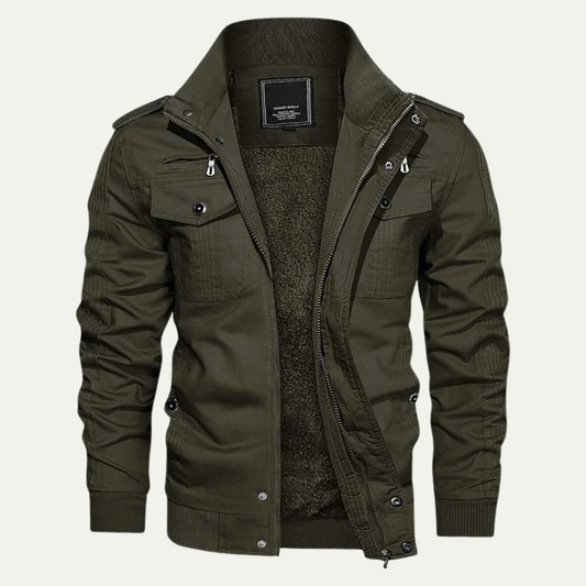 Warm Insulated Men's Zip Up Fleece Jacket - Nocini