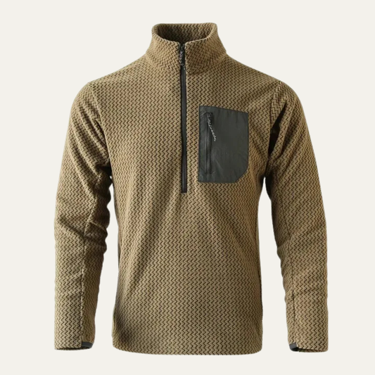Warm Men's Fleece Pullover with Pocket - Nocini