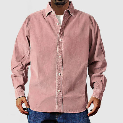 Beige Corduroy Overshirt by Vox