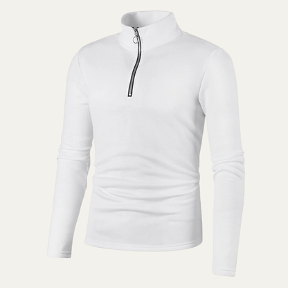 Warm Solid Color Zipper Neck Thick Winter Sweater
