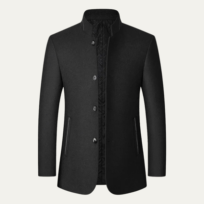Warm Men's Relaxed Fit Wool Winter Overcoat - Nocini