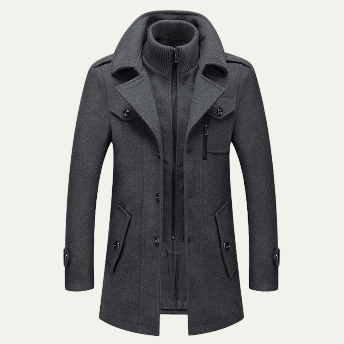 Warm Waterproof Men's Zip Up Winter Jacket - Nocini