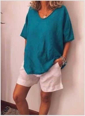 Women's summer blouse loose casual top leisure