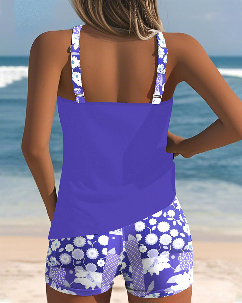 Women's 2 Piece Swimwear with Soft Floral Design