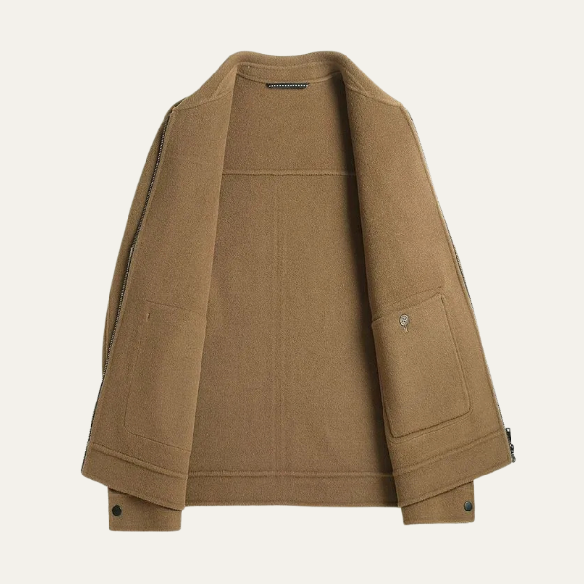 Warm Mens Quilted Zipper Winter Coat
