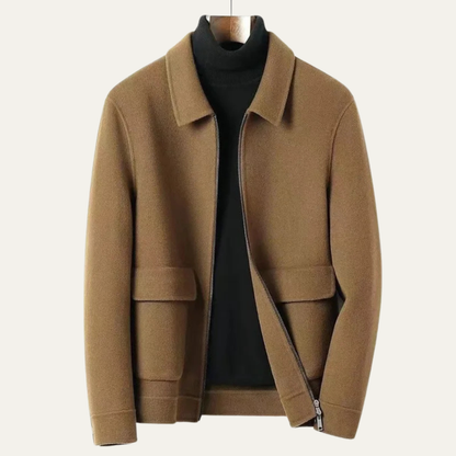 Warm Mens Quilted Zipper Winter Coat