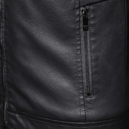 Warm Men's Faux Shearling Leather Winter Coat