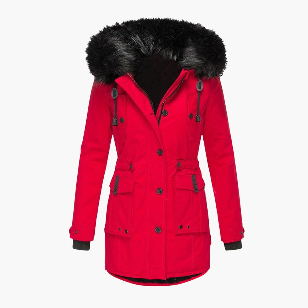 Waterproof Hooded Women's Winter Coat with Pockets