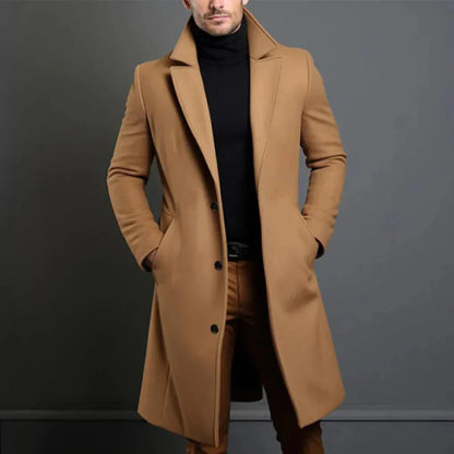 Warm Winter Mens Wool Blend Overcoat