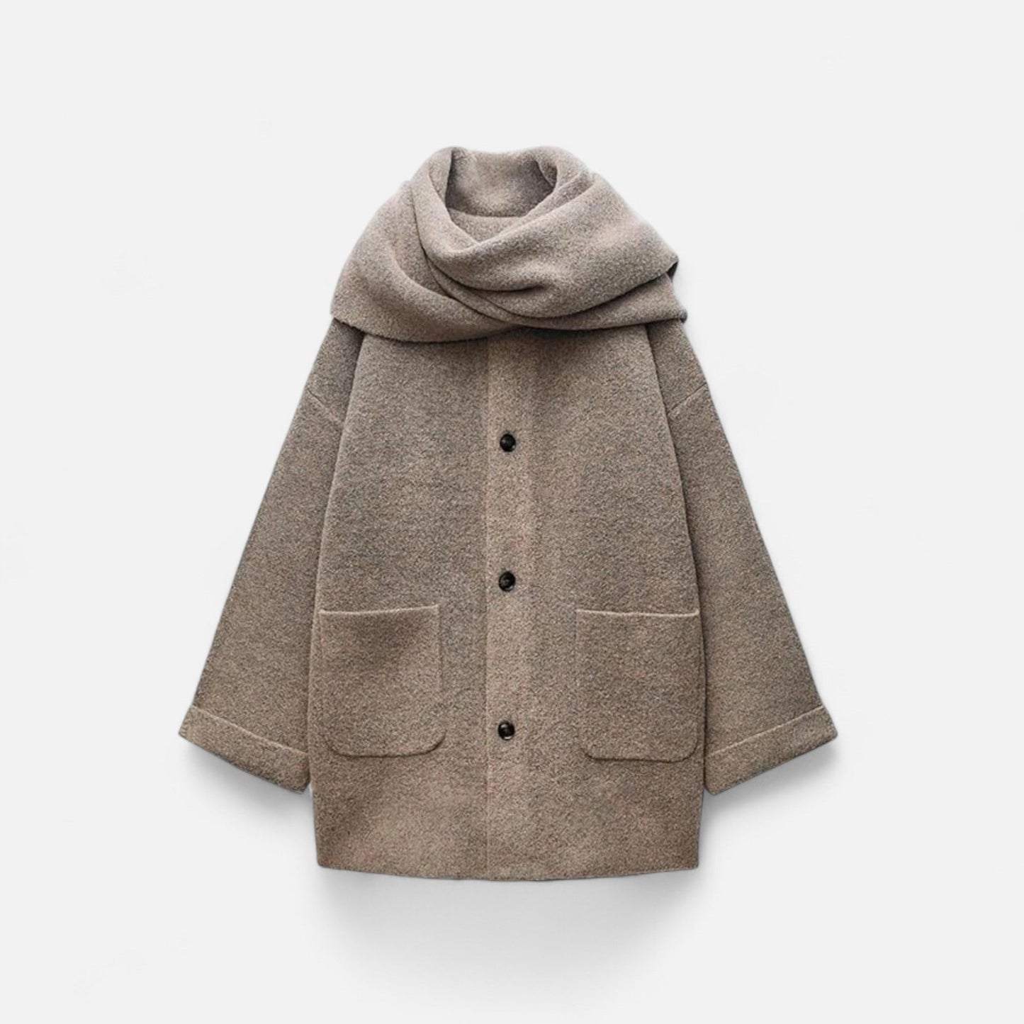 Ancient World | Women's Cardigan Elegant Scarf Collar