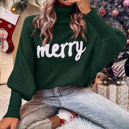 Women's cozy, holiday turtleneck sweater – Emerie