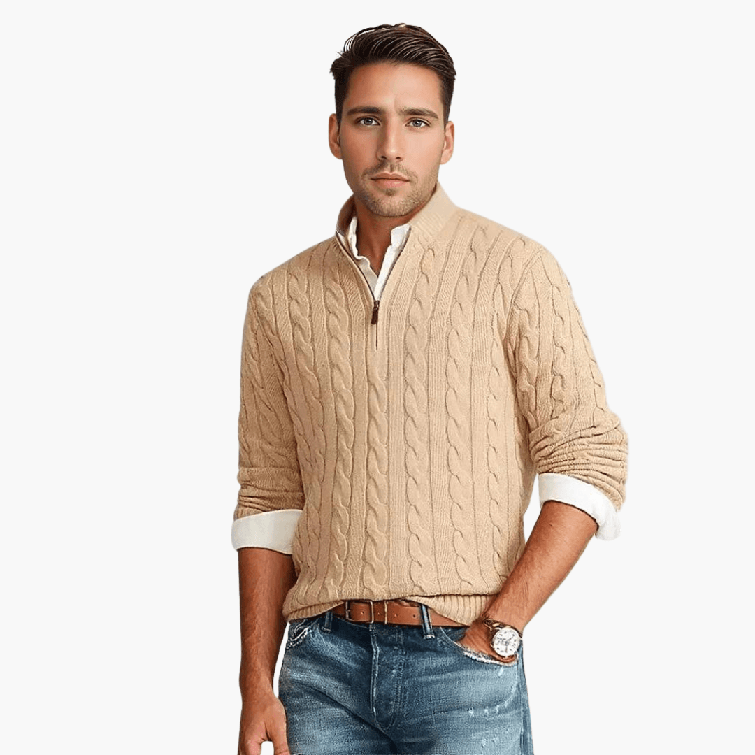Warm Zip Up Men's Winter Sweater