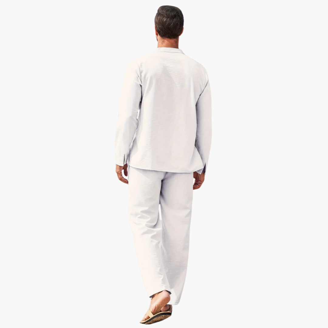 Casual Summer Shirt and Pants Set for Men