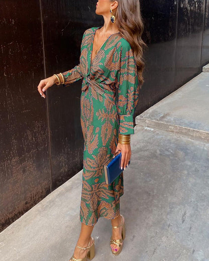 Beatrix | Elegant Midi Dress with Knot for Women, Festive Dresses