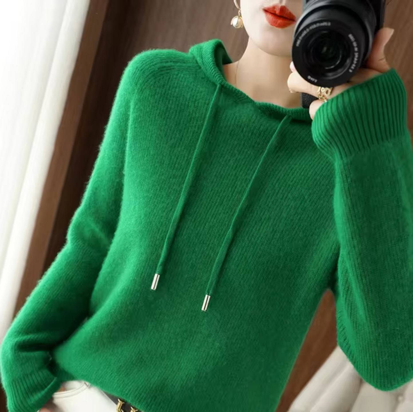 Women's Knit Hoodie | Long Sleeves