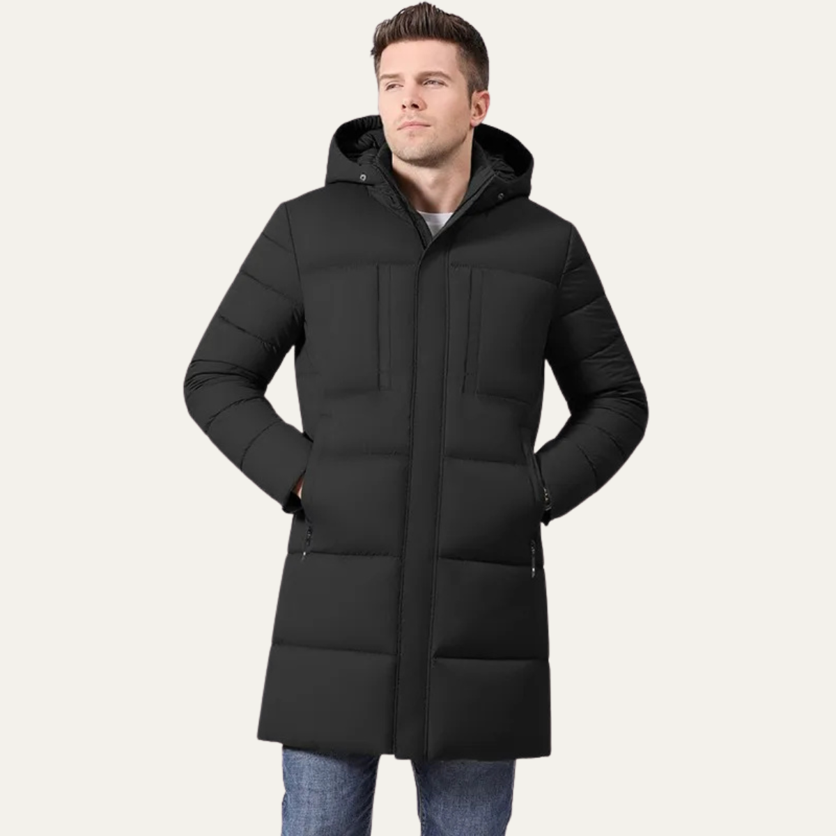 Warm Waterproof Men's Cotton Parka Jacket