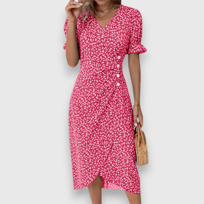 Beautiful Flower Print Summer Dress