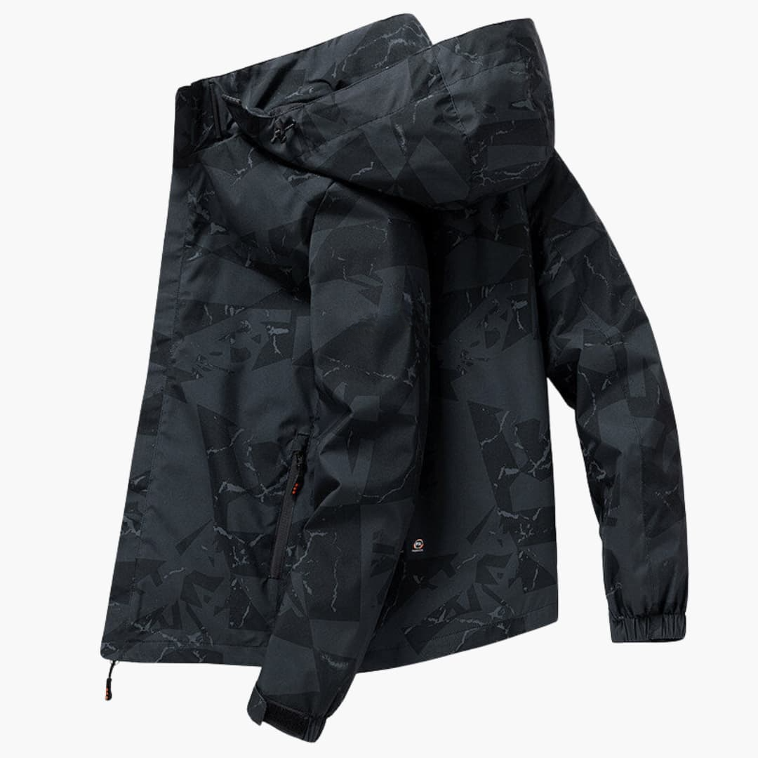 Waterproof Men's Snow Jacket with Adjustable Hood - Olytrend