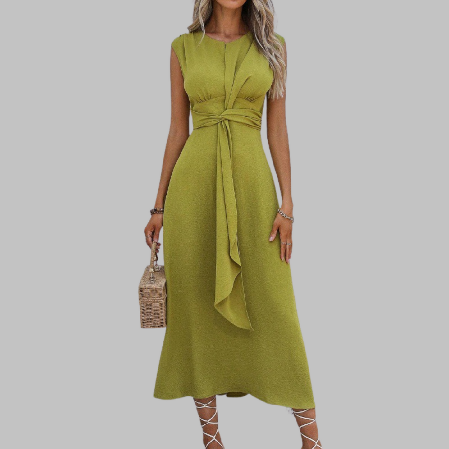 Beautiful Strapless Round Neck Floor Length Dress