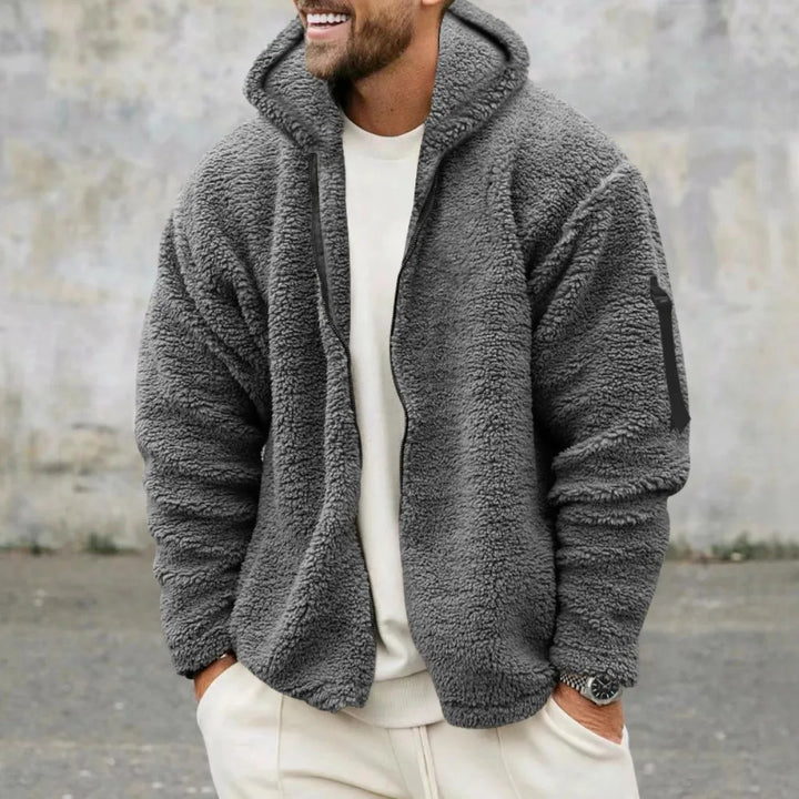 Warm Double Sided Mens Fleece Coat
