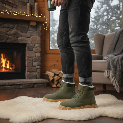 Warm Waterproof Men's Insulated Snow Boots
