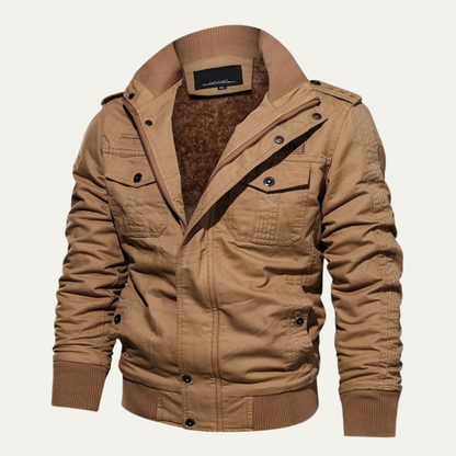 Warm Water Resistant Men's Padded Bomber Jacket