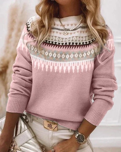 Capucine | Printed long-sleeve sweater for women