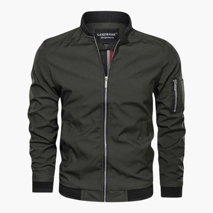 Waterproof Zip Up Mens Jacket with Pocket - Olytrend