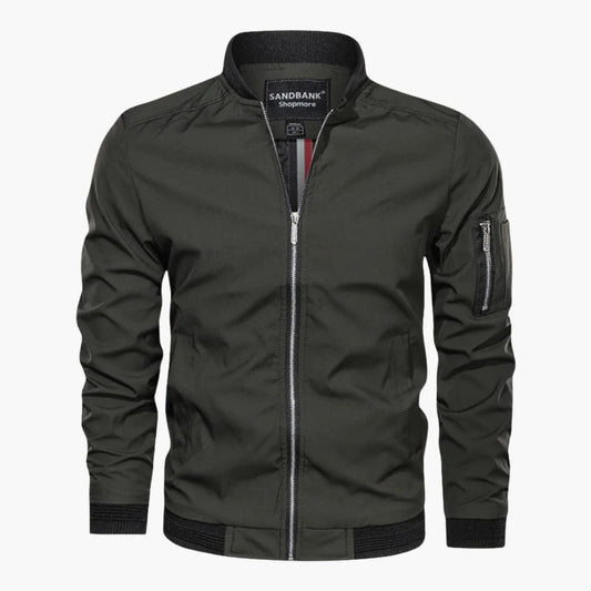 Waterproof Zip Up Mens Jacket with Pocket - Olytrend