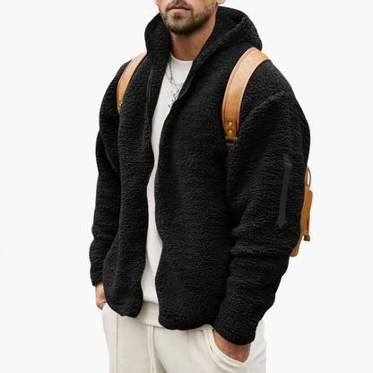 Warm Men's Full Zip Hooded Fleece Jacket