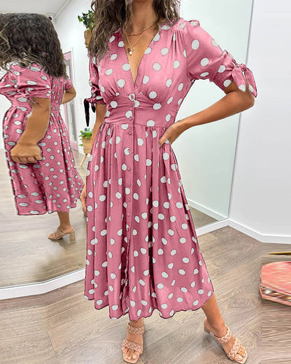 Chic Dot Pattern Women's Dress